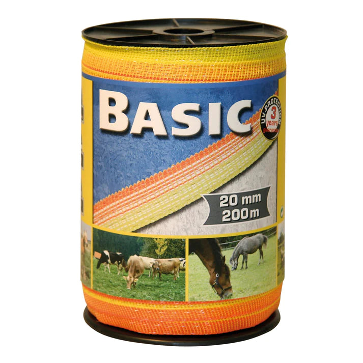 Corral Basic Fencing Tape Yellow/Orange 200m x 20mm