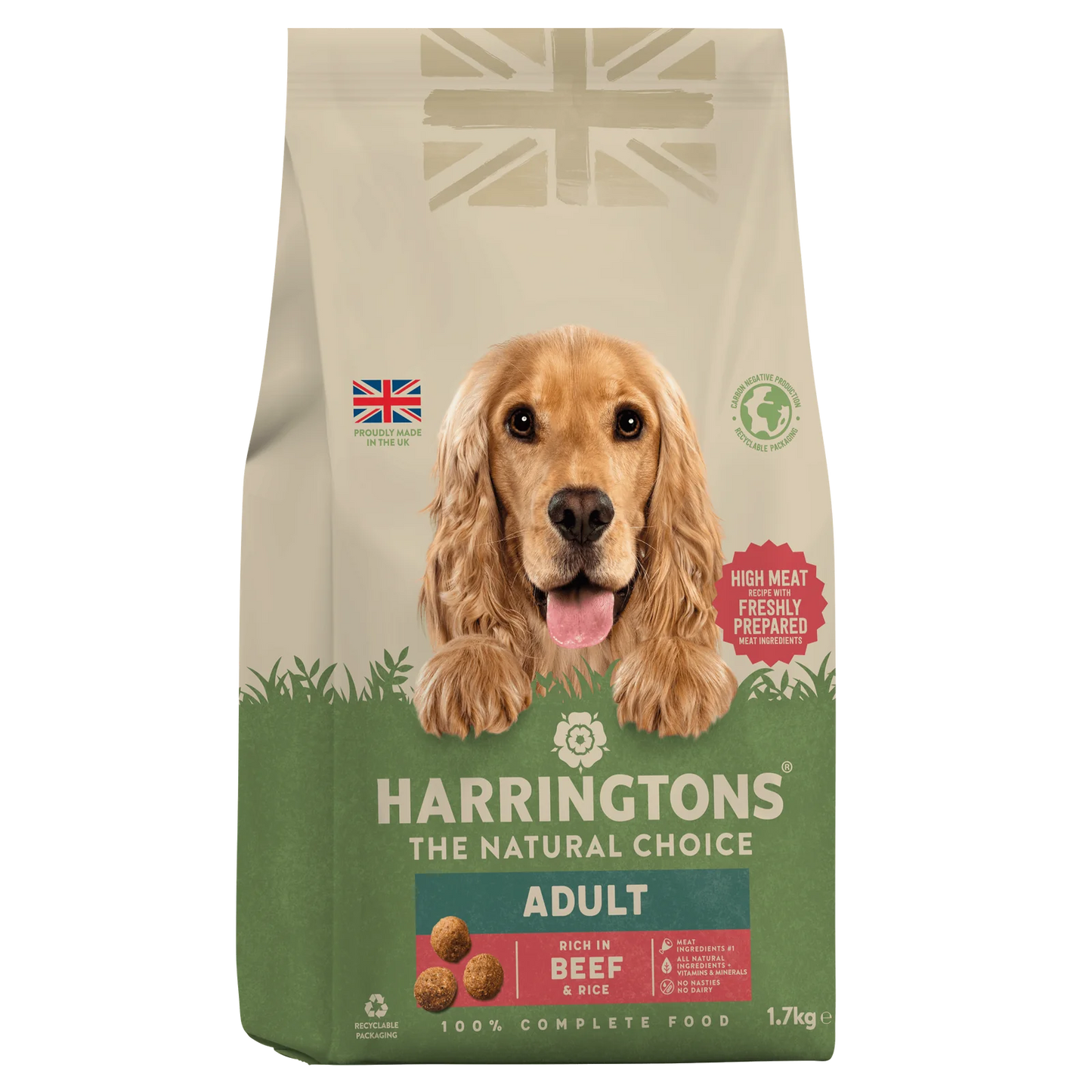 Harringtons Beef & Rice Dry Adult Dog Food 1.7kg