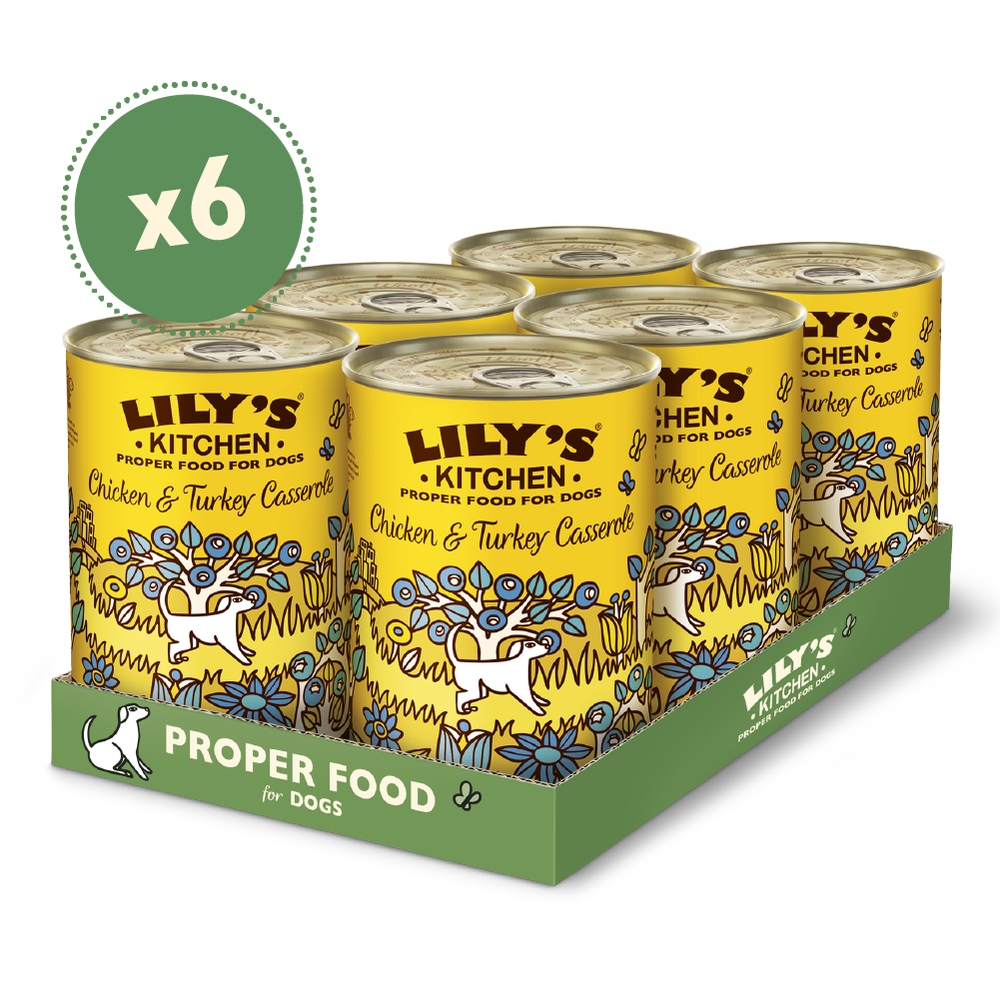 Lily's Kitchen Chicken & Turkey Casserole 6 x 400g Tins