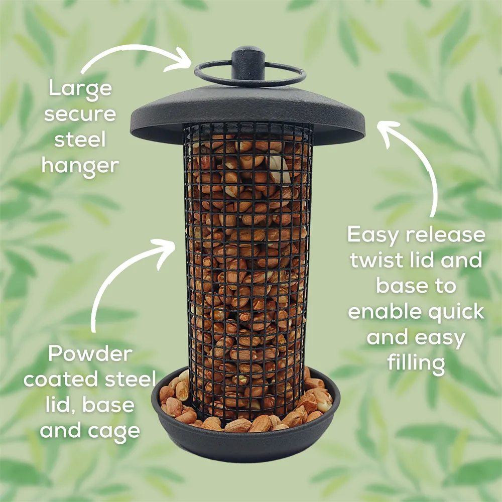 Copdock Mill Peanut Metal Bird Feeder With Tray
