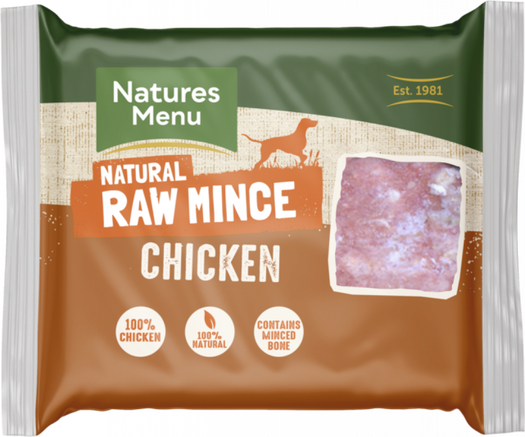 Raw Mince Chicken 400g, Natures Menu