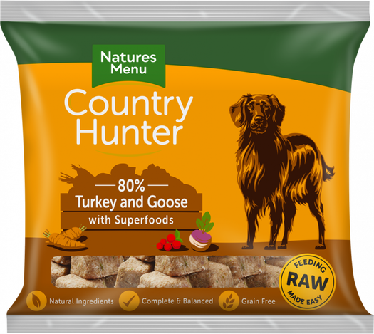 Country Hunter Turkey & Goose Nuggets, 1kg, Natures Menu
