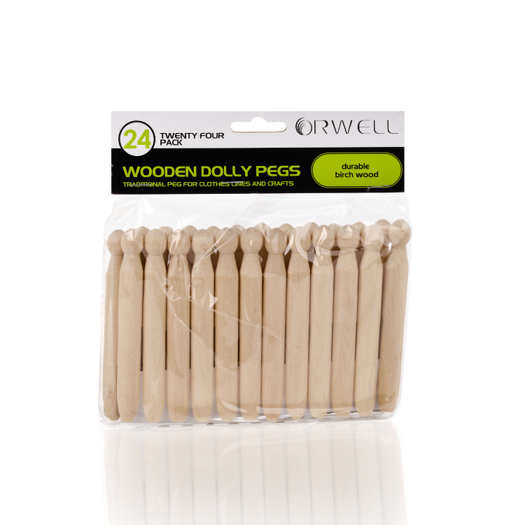 Orwell, Wooden Dolly Pegs 2pk
