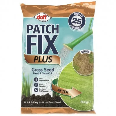 Doff Patch Fix Plus Grass Seed Feed and Coco Coir Dressing 800g Bag