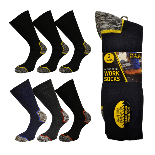 Industrial Work Socks x 3 6-11UK