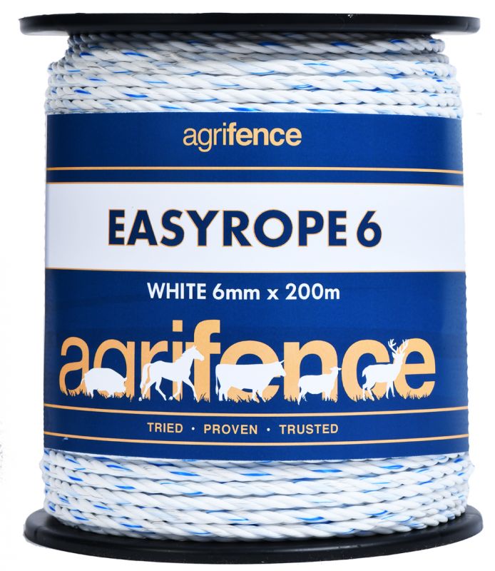 Agrifence, EasyRope 6 - White 6mm x 200m
