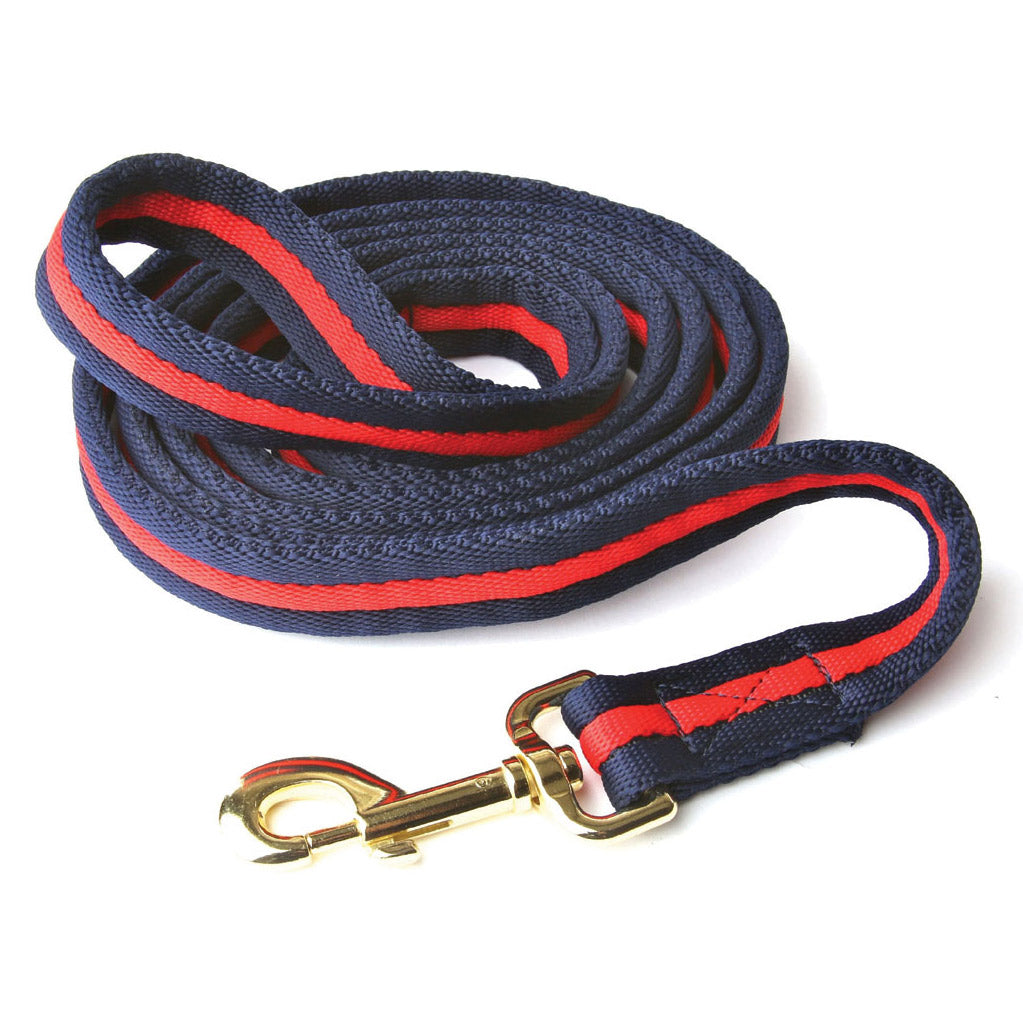 Rhinegold, Padded Lead Rein-2Mtr Navy/Red