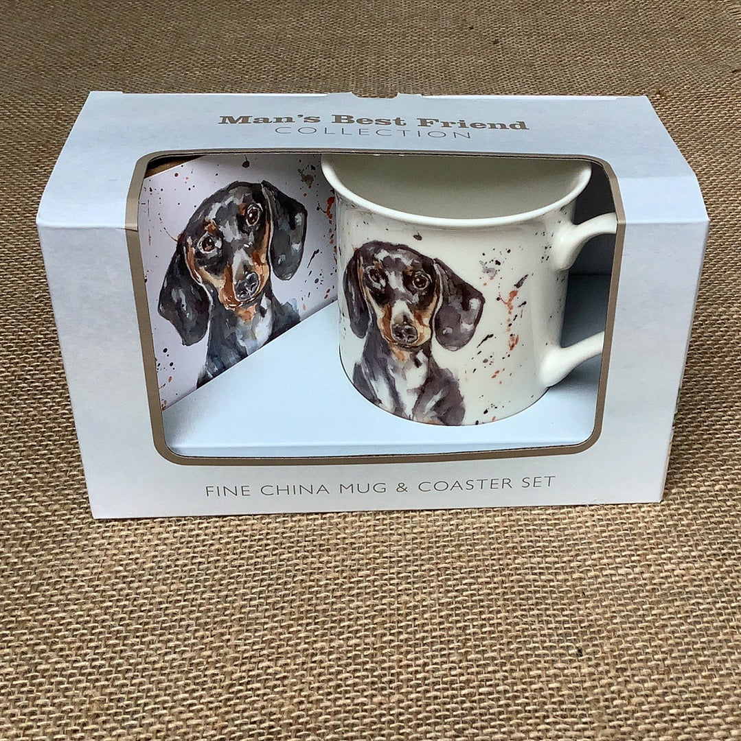 Lesser & Pavey, Man’s Best Friend Collection Mug & Coaster Set