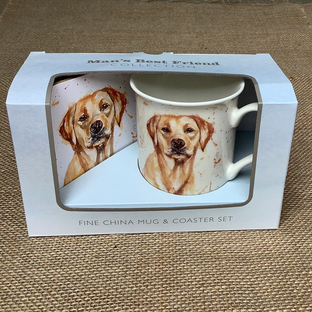 Lesser & Pavey, Man’s Best Friend Collection Mug & Coaster Set