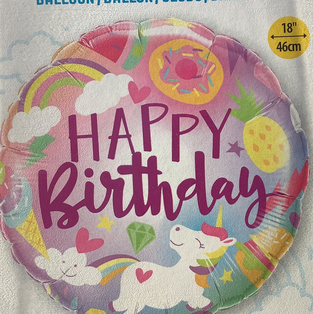 Happy Birthday Foil Helium Balloon