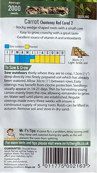 Carrot Chantenay Red Cored 2 Mr.Fothergills