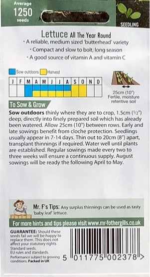 Lettuce All Year Round Mr. Fothergills