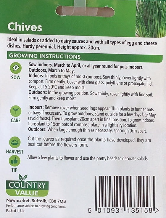 Chives Seeds, Country Value