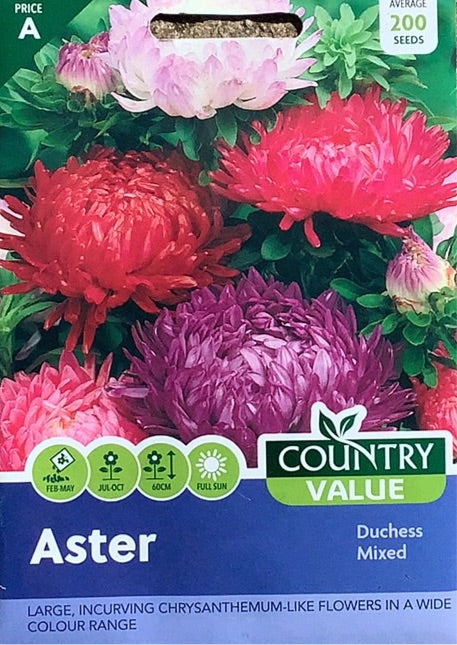Country Value, Aster Duchess Mixed Seeds