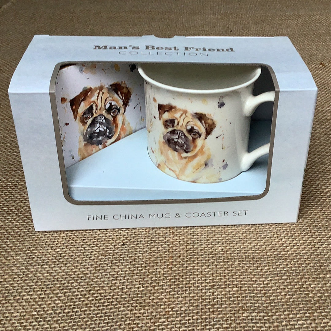 Lesser & Pavey, Man’s Best Friend Collection Mug & Coaster Set