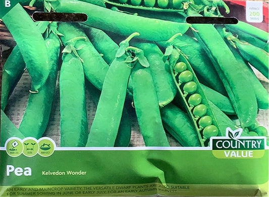 Pea Kelvedon Wonder Seeds, Country Value