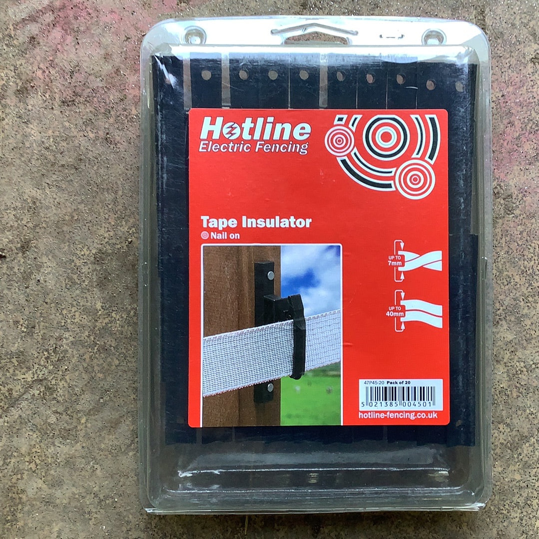 Hotline, Nail On Tape Insulator 40mm 20pk