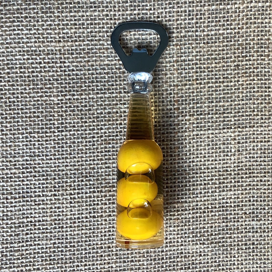 Fruit Incased Bottle Opener Fridge Magnet