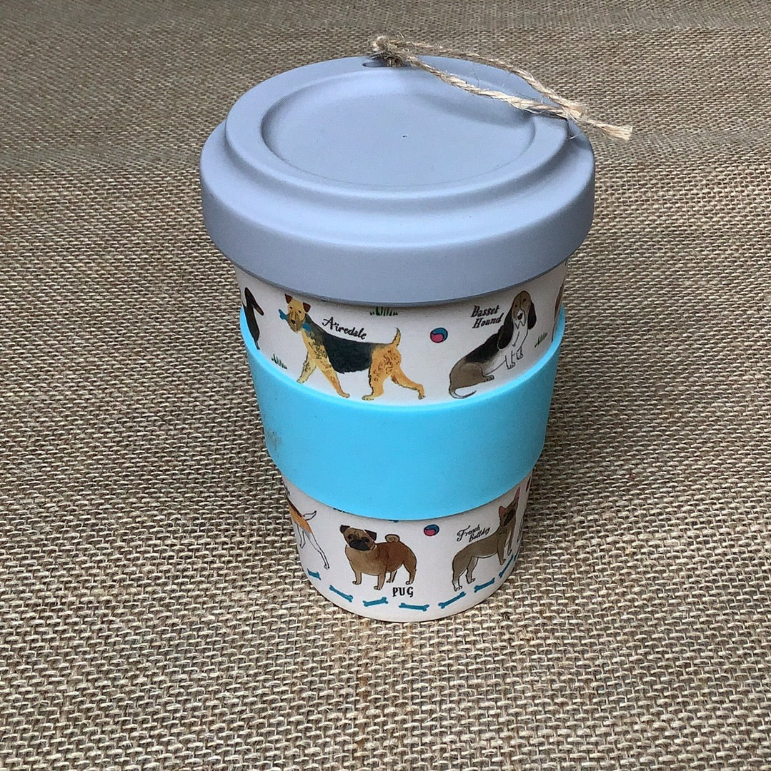 Mildly Green, Bamboo Biodegradable Eco Dogs Travel Mug 17oz