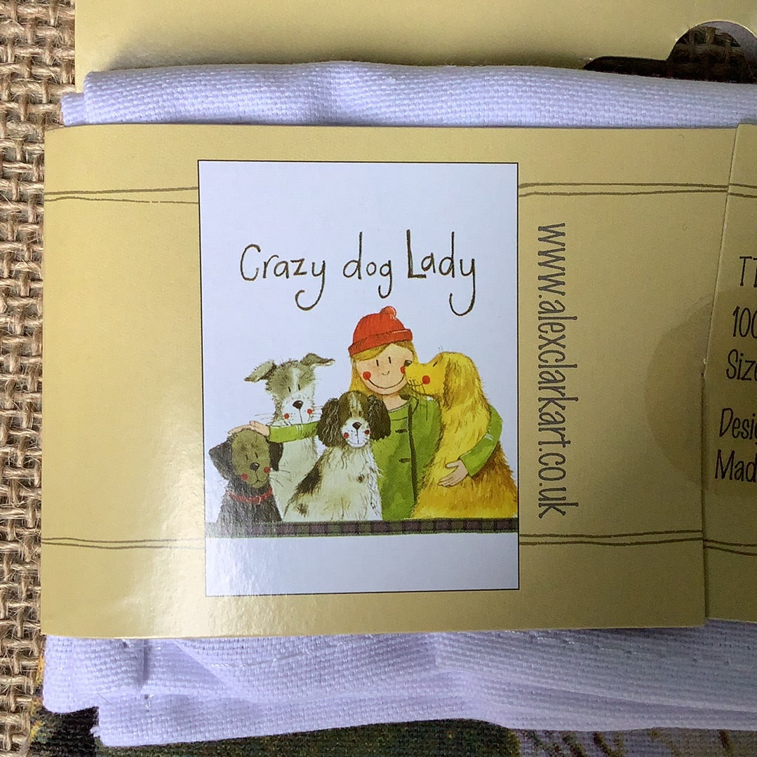 Alex Clark, Crazy Dog Lady Tea Towel