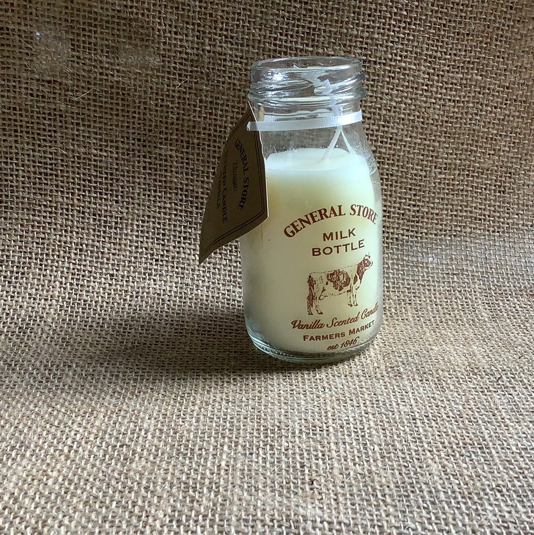 General Store Farmers Market, Milk Bottle Vanilla Scented Candle