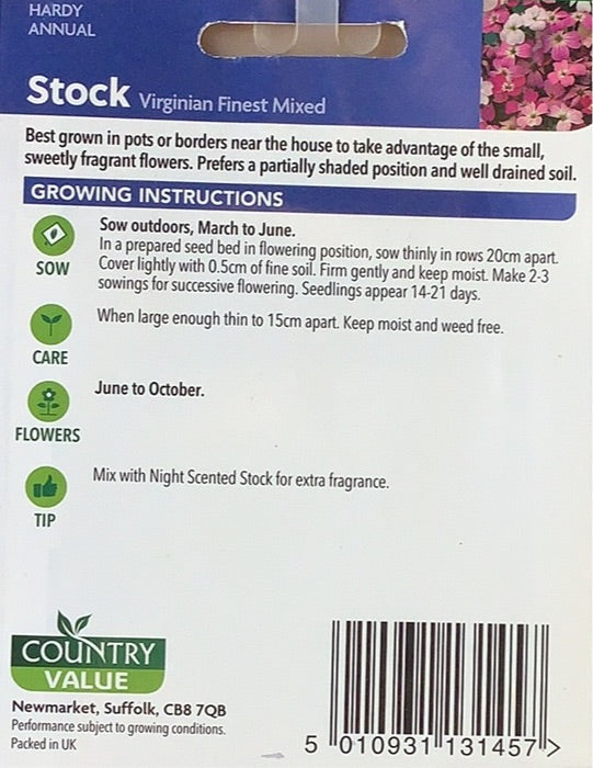 Stock Seeds, Virginian finest mixed. Country Value