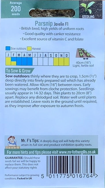 Parsnip Javelin F1 Mr. Fothergills