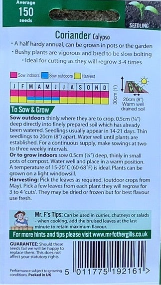 Coriander calypso, Mr.Fothergills