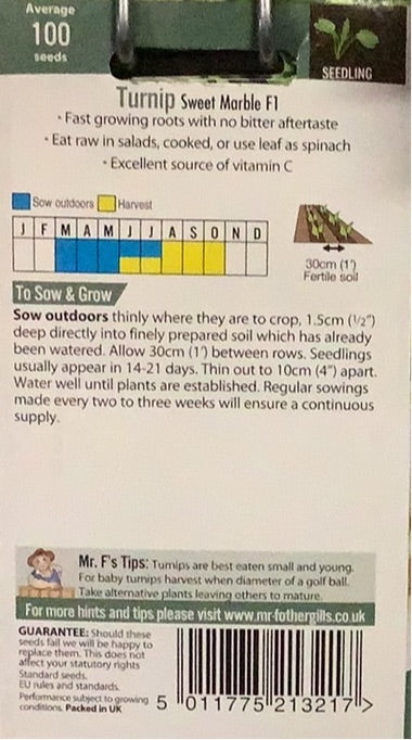 Turnip Sweet Marble F1 Mr. Fothergills