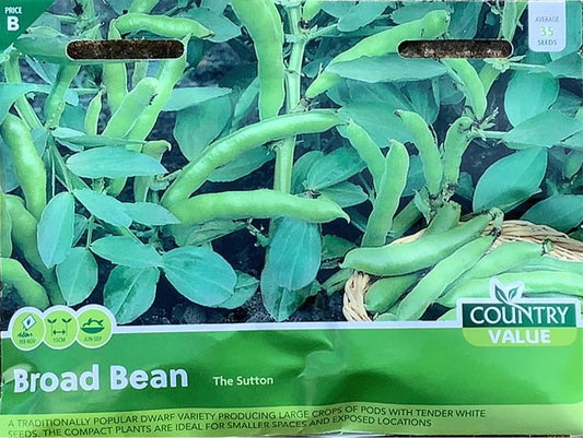 The Sutton Broad Bean Seeds, Country Value