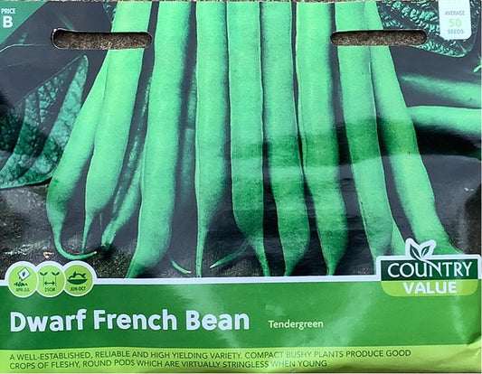 Tendergreen Dwarf French Bean Seeds, Country Value
