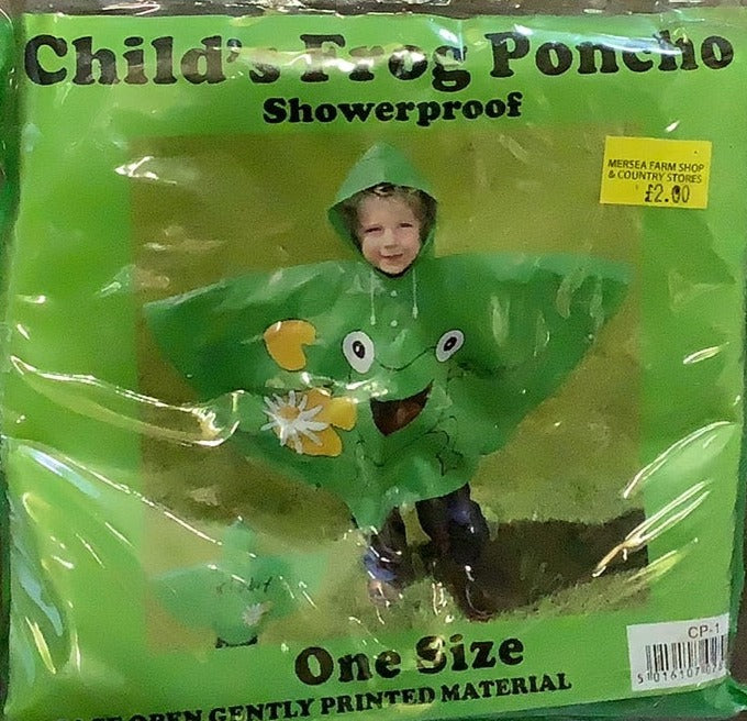 Child’s Frog Poncho-One Size