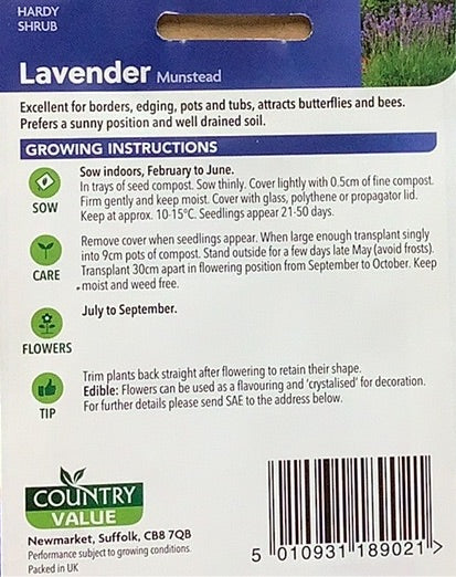 Lavender Seeds, Country Value