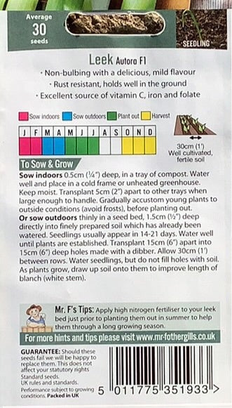 Leek Autora F1 Mr.Fothergills