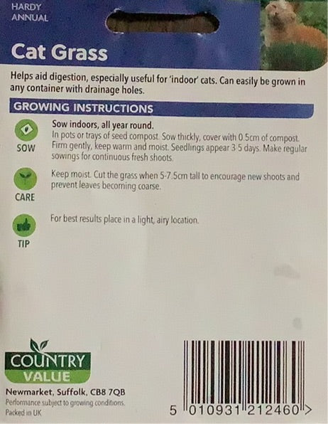 Cat Grass Seeds, Country Value