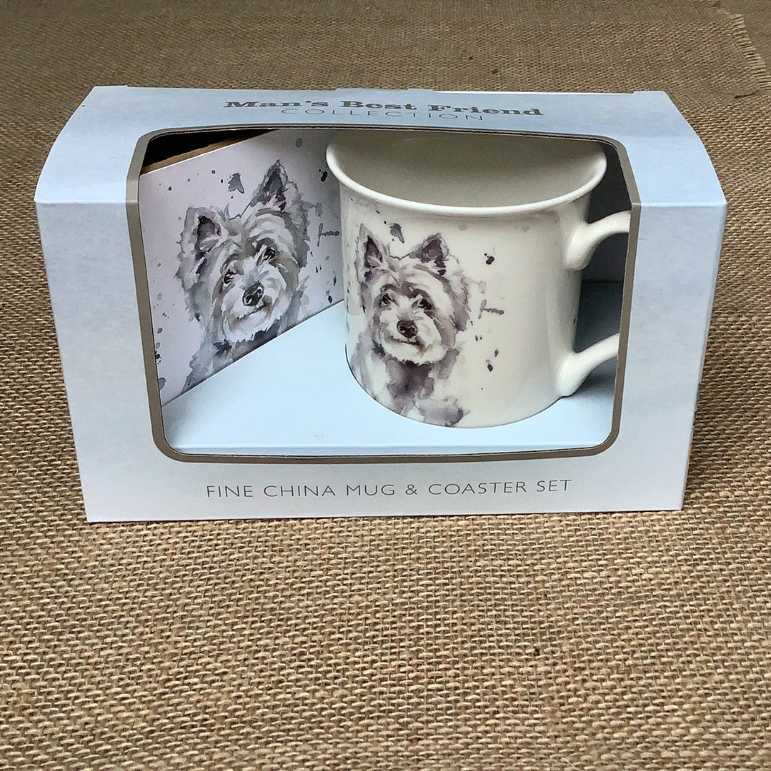 Lesser & Pavey, Man’s Best Friend Collection Mug & Coaster Set