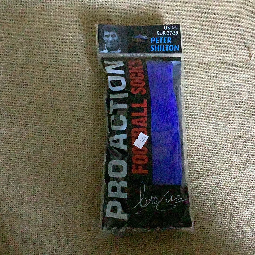 Peter Shilton, Pro Action Football Socks- Blue (UK 4-6)