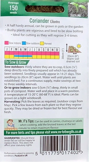 Coriander Cilantro, Mr.Fothergills