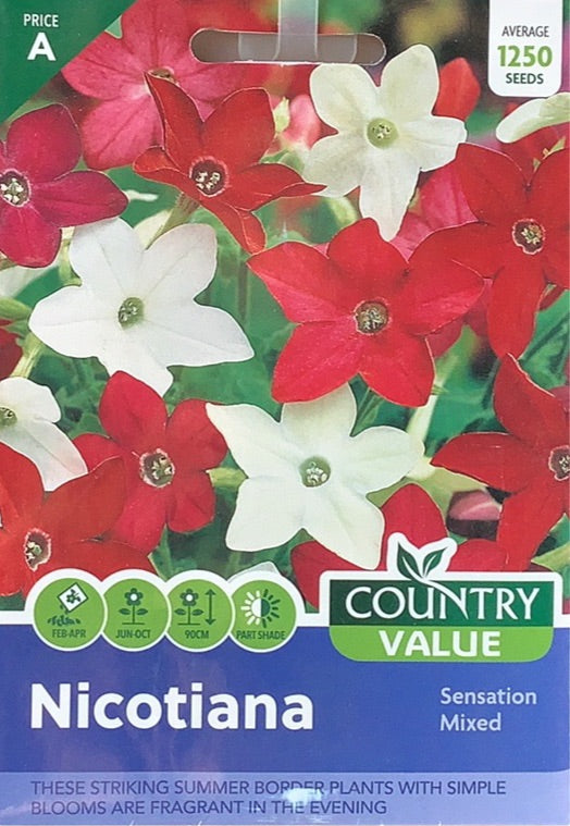 Nicotiana Seeds, Sensation mixed. Country Value