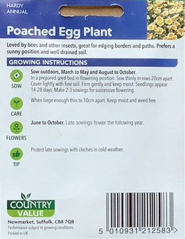 Poached Egg Plant Seeds, Country Value