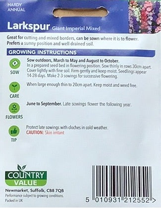 Larkspur Seeds, Country Value