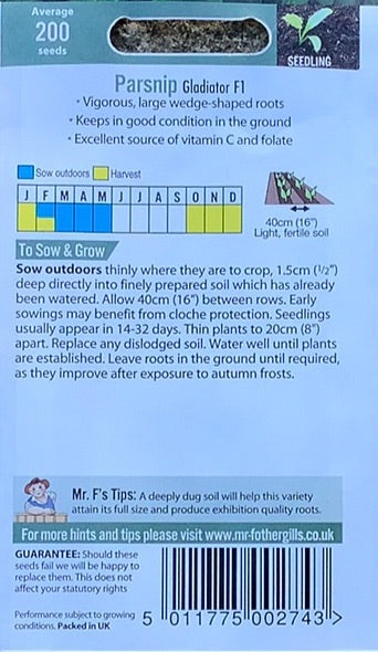 Parsnip Gladiator F1 Mr. Fothergills