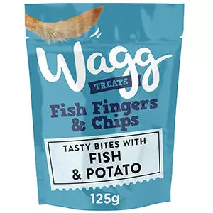 Fish Fingers & Chips Treats 125g, Wagg