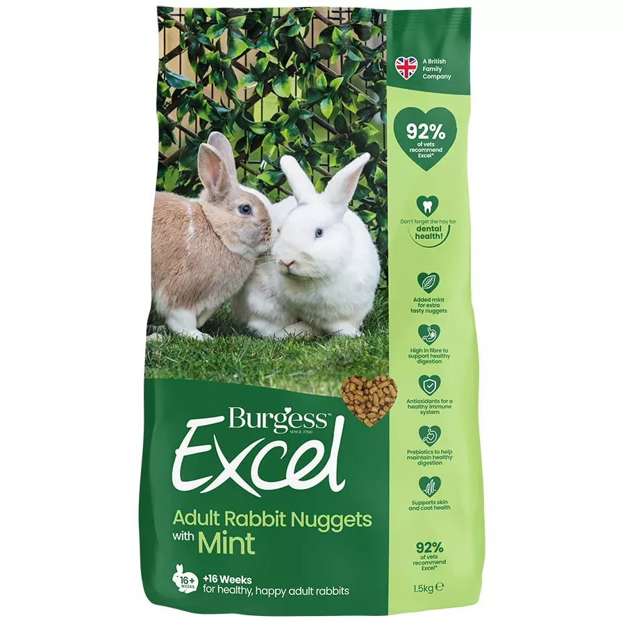 Burgess Excel Rabbit Nuggets with Mint 3Kg