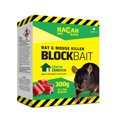 Racan, Multi-Feed Blockbait Rat & Mouse Killer 10x30g Blocks