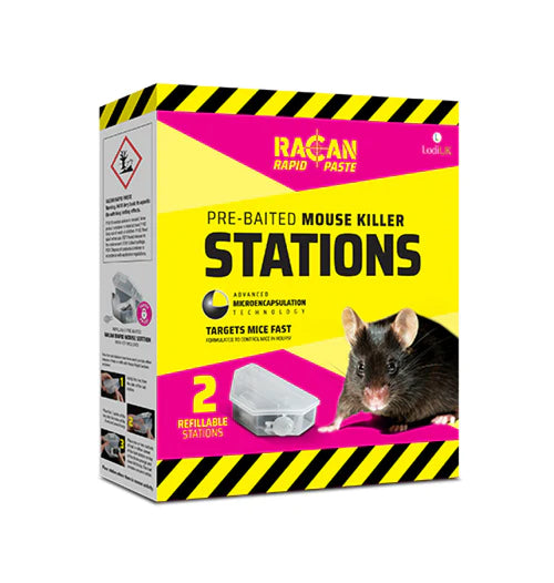Racan Pre-Baited Mouse Killer Stations x2