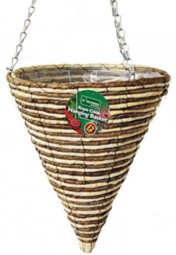 Kingfisher Rope Cone Hanging Basket 12"