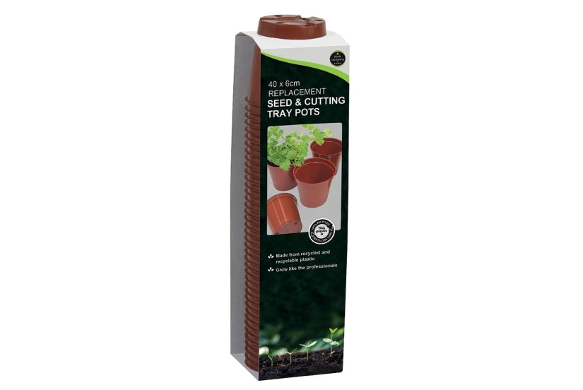 Replacement Seed & Cutting Tray Pots, 40x6cm, Worth Gardening