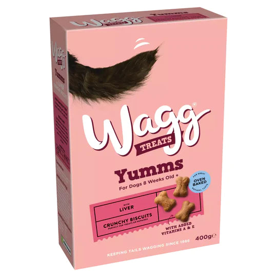 Wagg Yumms Crunchy Liver Dog Biscuits 400g