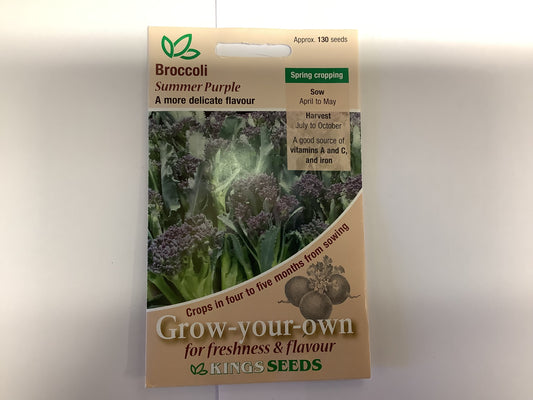 Kings Seeds Broccoli Summer Purple